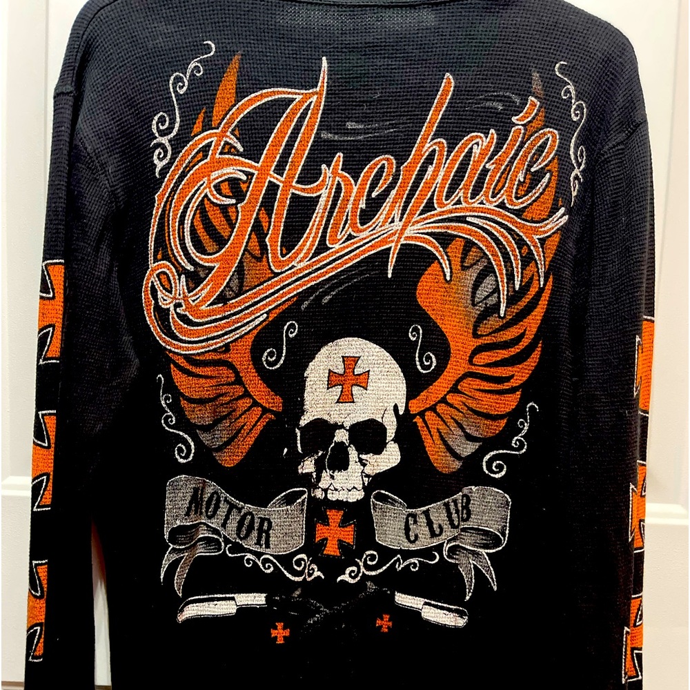 Affliction Archaic men’s long sleeve waffle shirt. Size XL new without tags - Picture 2 of 3